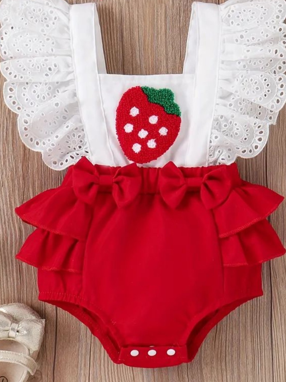 PatPat Red Bikini Briefs with Elastic Waistband